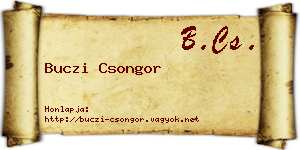 Buczi Csongor névjegykártya